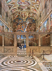 Sistine Chapel before & after the Fresco painting